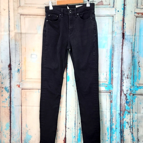 Rag & Bone Nina High Rise Skinny Jeans in black - Picture 2 of 8